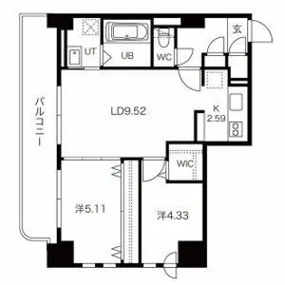 BPRレジデンス琴似【0702号室】の間取り