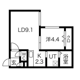 PINE VILLAGE YU(パインヴィレッジユー)【4階】の間取り