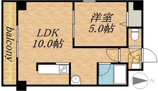 ドエル札幌南6条Ⅱ【0803号室】の間取り