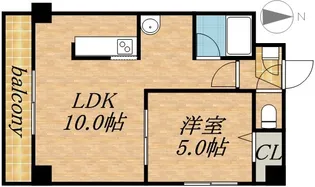 ドエル札幌南6条Ⅱ【0701号室】の間取り