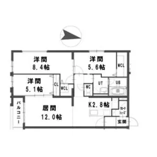 カレラ山鼻2ND【5階】の間取り