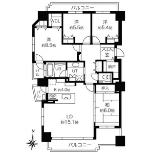 じょうてつドエル・アイム山鼻【4階】の間取り