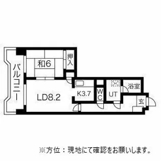 アジエステート大通西プラザ【0605号室】の間取り