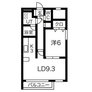 シャトー24【303号室】の間取り