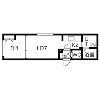 ラフィーネ旭山公園通【2階】の間取り