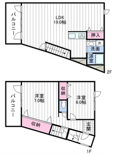 ホワイトコートカヤ伏見【1階】の間取り
