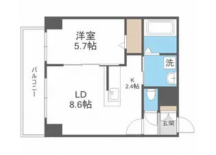 レゾ札幌【9階】の間取り