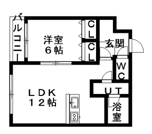 アーバンライフ琴似【00305号室】の間取り