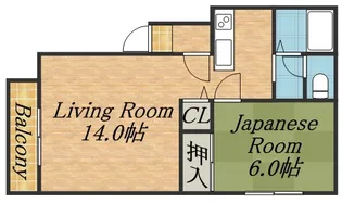 AKI山の手B棟【0202号室】の間取り