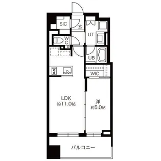 パークリュクス札幌大通公園【11階】の間取り