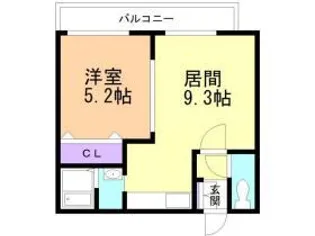 OMレジデンス札幌石山【0105号室】の間取り