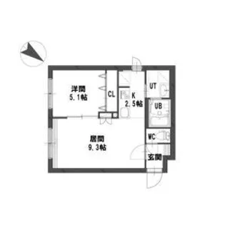 グランメール24ーD【4階】の間取り