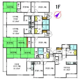 クリオ旭ヶ丘壱番館【102号室】の間取り