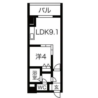 コートロティS15【9階】の間取り