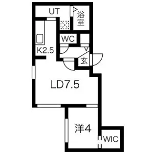 PORTEーBONHEUR NISHISEN6JO【5階】の間取り