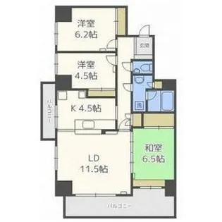 Kレジデンス山鼻【2階】の間取り