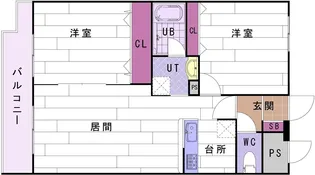 インフィニティ南円山【402号室】の間取り