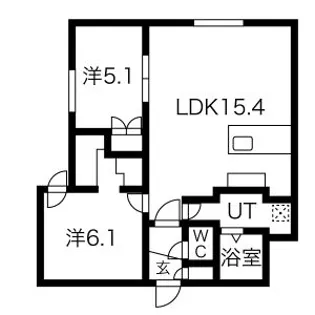 RESTS ON 伏見【101号室】の間取り