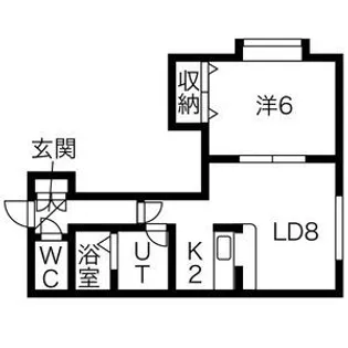 マイルーム二十四軒【2階】の間取り