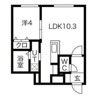 BLUESTAR中島公園テラス【201号室】の間取り