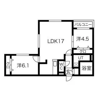 ZABO HILLS MINAMIMARUYAMA【5階】の間取り
