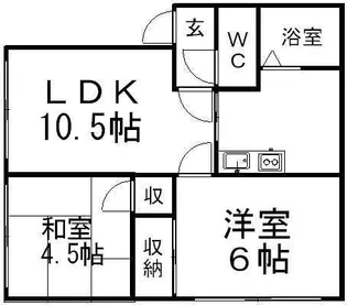 レジデンス藤【001号室】の間取り