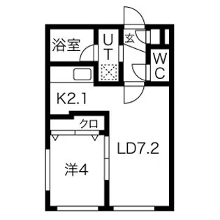 Chambre西町(シャンブル)【2階】の間取り