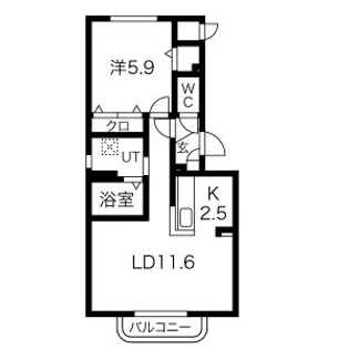 ファインディ西町【2階】の間取り