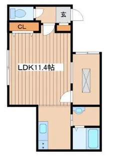 LIVING WITH MOTO【202号室】の間取り