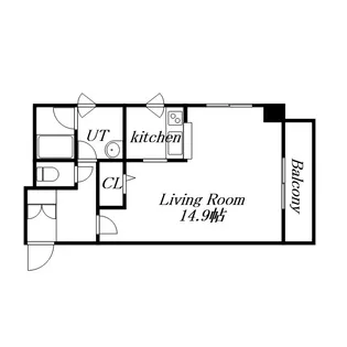 中鉱ビル【602号室】の間取り