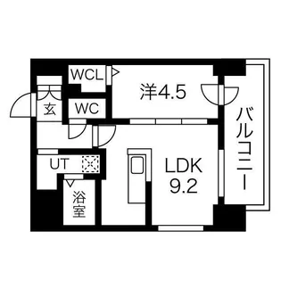 プライマル札幌桑園【8階】の間取り