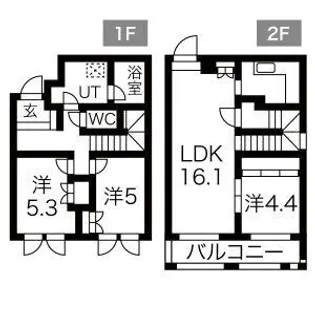 アルファレジデンス琴似【1階】の間取り