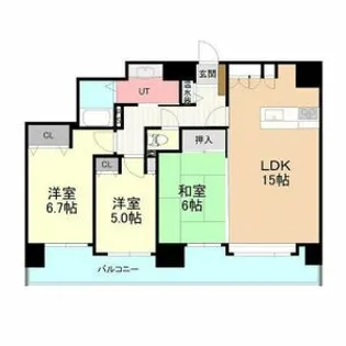 ダイアパレス円山領事館Ⅱ 602【6階】の間取り