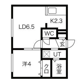 1LDKの間取り画像