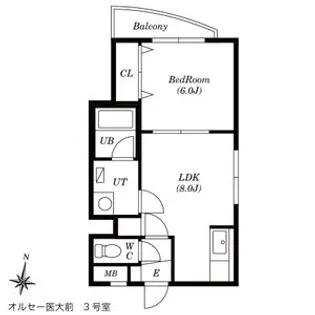 オルセー医大前【403号室】の間取り