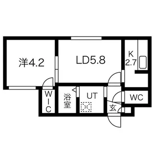 CAPELLA大通南(カペラ大通南)【4階】の間取り