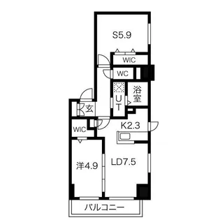 アルファスクエア中島公園【00201号室】の間取り