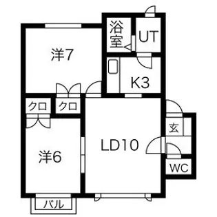 グランヴェール川沿 III【202号室】の間取り