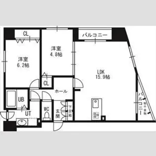 レジェンドコート琴似【00604号室】の間取り