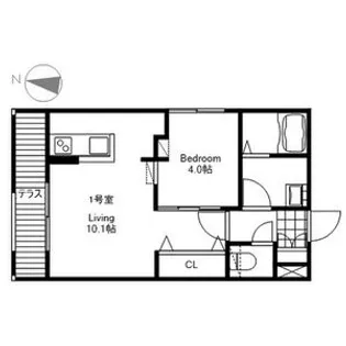 INFINITY KOTONI(インフィニティ琴似)【1階】の間取り