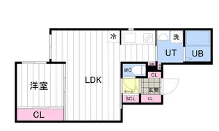 Kulta大通【4階】の間取り
