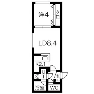 VIVACE 西野(ビバーチェ)【1階】の間取り