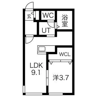Halenix札幌医大前【4階】の間取り