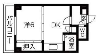 グランビュー中島公園【00802号室】の間取り