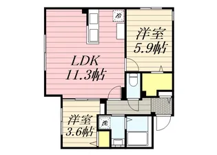 ALIVIS琴似【1階】の間取り