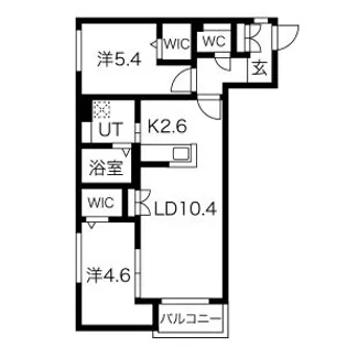 ALPHA GRANDE札幌南4条【201号室】の間取り