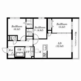 CHIARO SAPPORO(キアロサッポロ)【4階】の間取り