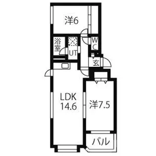 パークハイツ西町【0401号室】の間取り