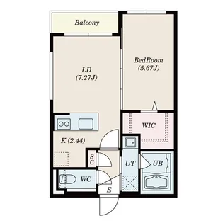 ラクラス大通東【0205号室】の間取り