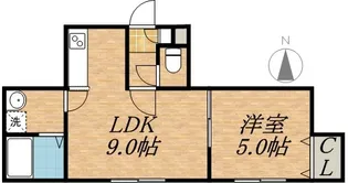 レイディアント南9条【203号室】の間取り